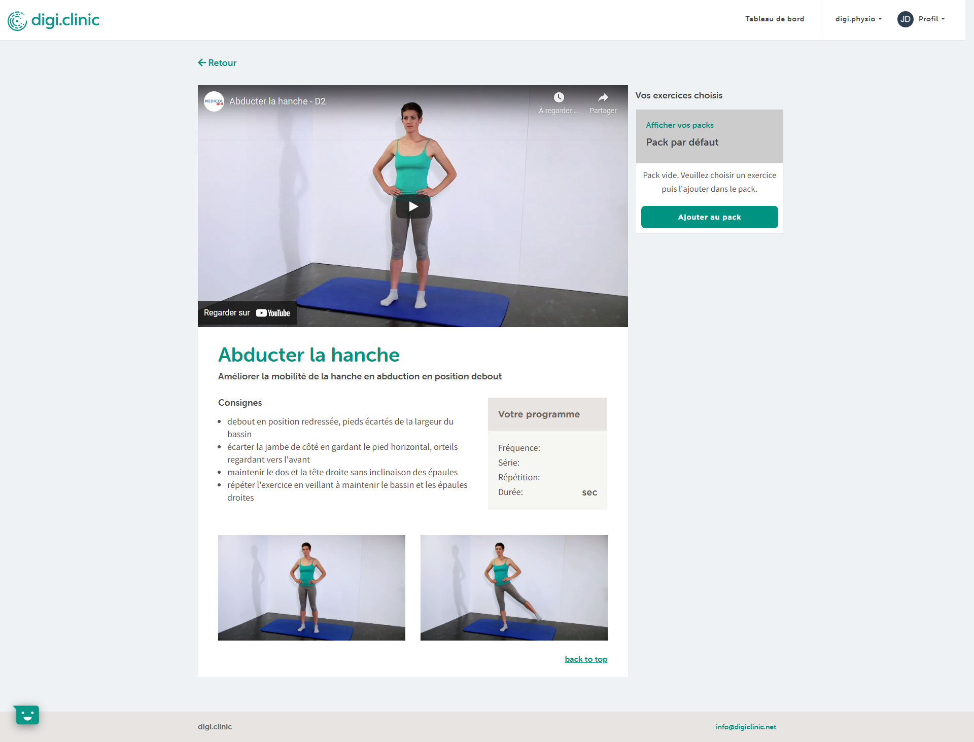 digi.physio - fiche d'un exercice